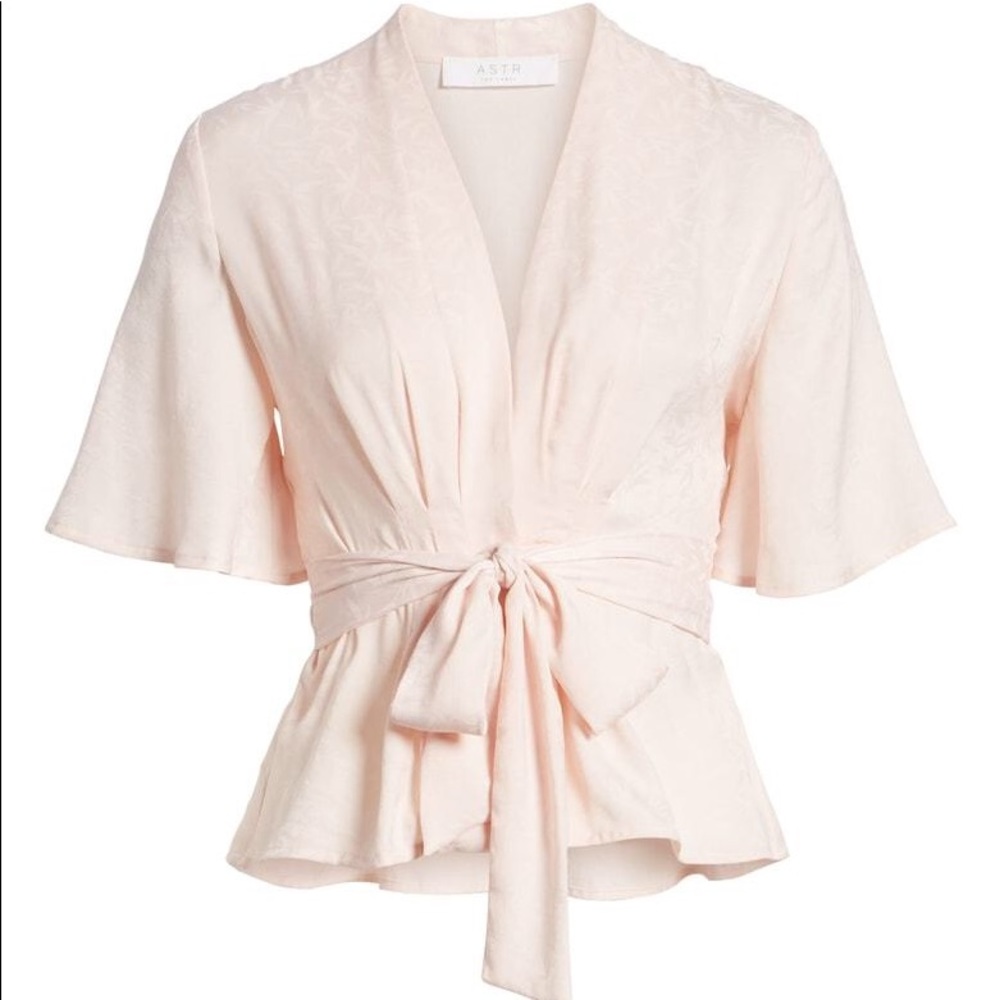 ASTR Light Pink Cropped Blouse XS